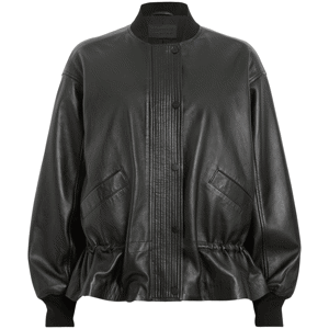 AllSaints Sofi Drawstring Leather Bomber